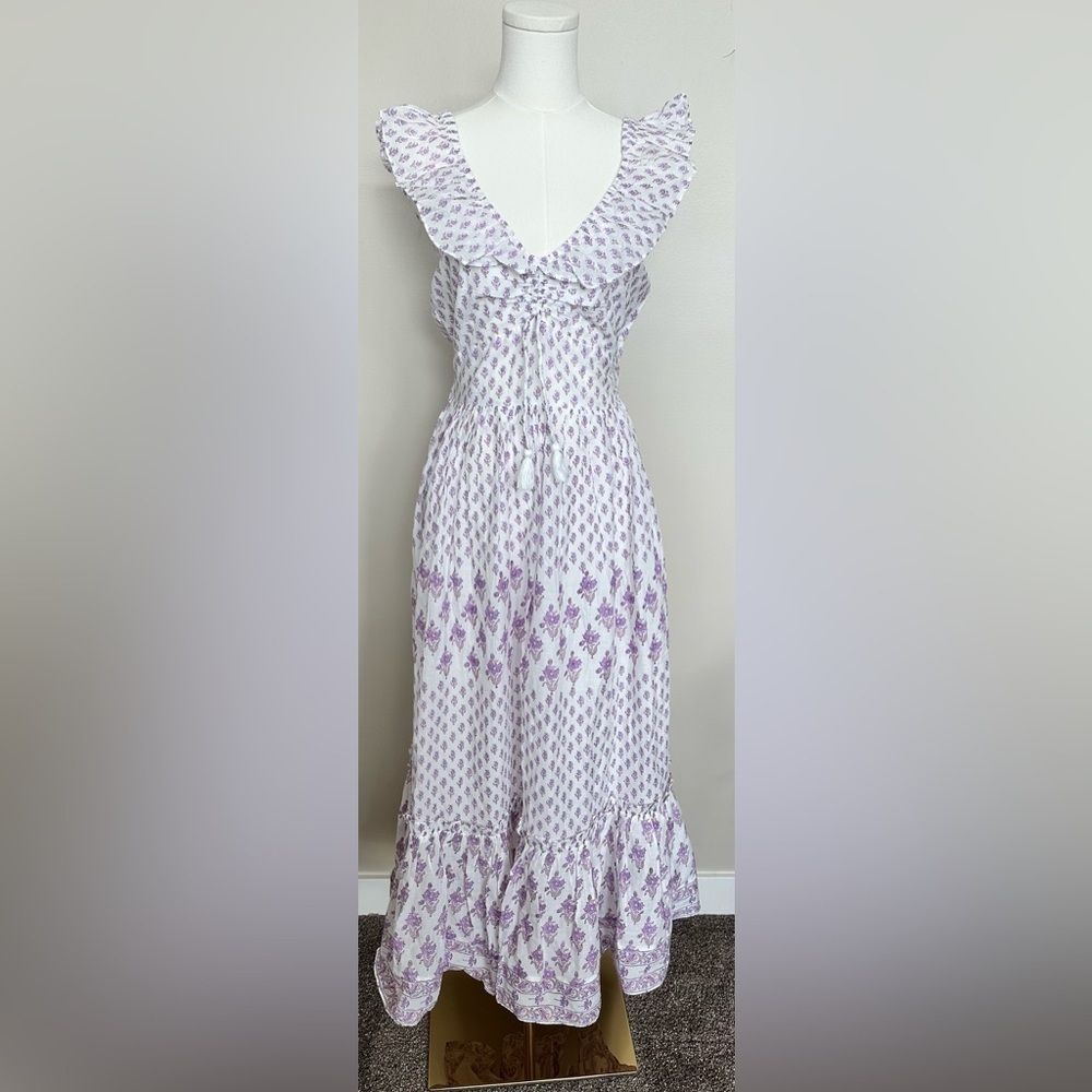 Cleobella x Katherine Schwarzenegger Christina Midi Dress Lavender Floral XS